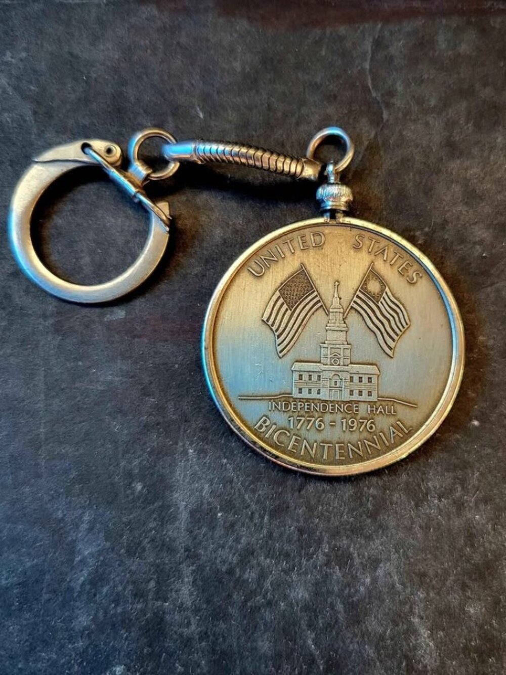 Vintage Keychain United States Bicentennial Commemorative Medal